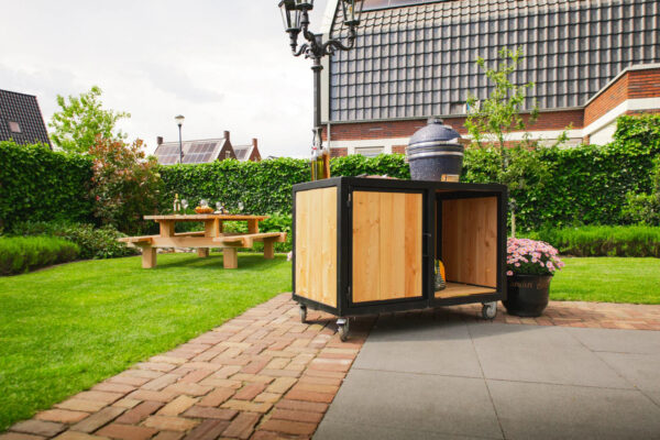 Big green egg outdoor kitchen hout - Afbeelding 5