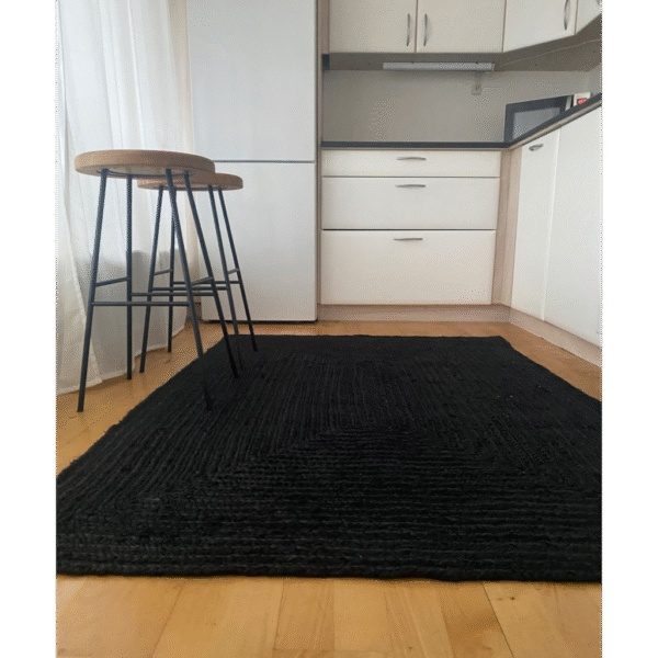 Alex Tapijt – Zwarte jute 240×180 - Afbeelding 3