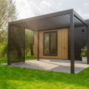 van Huizen lamellen tuinoverkapping